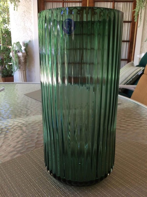 5. Ribbed Glass Flower Vase for Rustic Home Decor