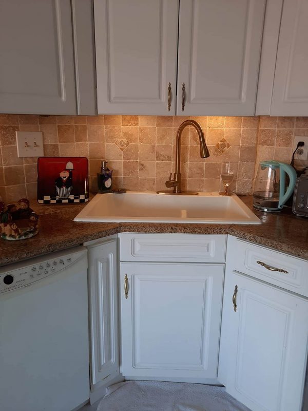 Kraus Quarza Kitchen Sink | 33-Inch 60/40 Bowls | White Granite | KGD-442 model