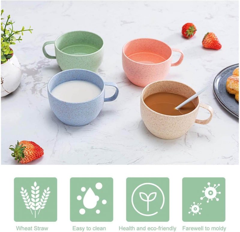 2. 5 Pack Set of Coffee, Tea, Milk, Juice Mugs