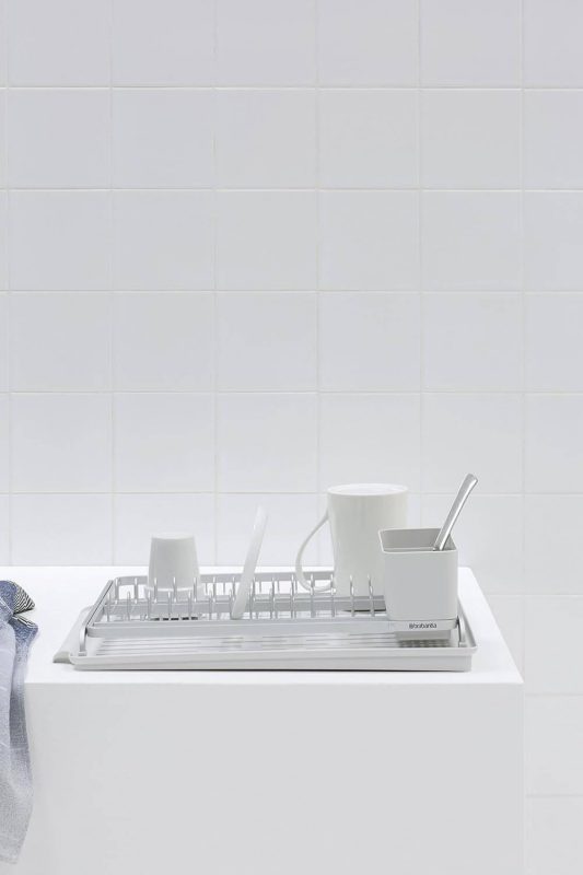7. Brabantia Large Dish Drying Rack, Dark Grey