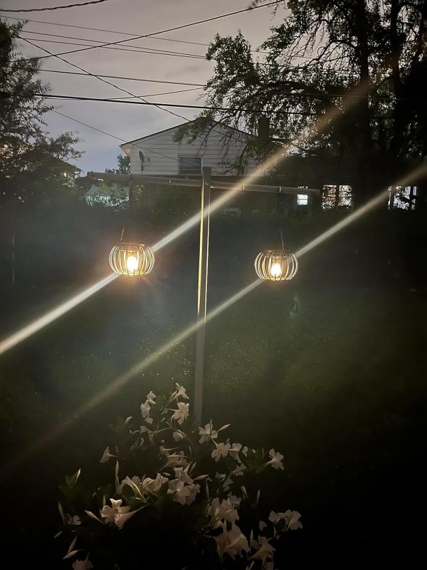 6. Solar Powered Tree Lantern Decorative Outdoor Lights