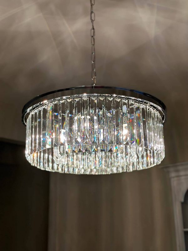 1. MEELIGHTING Modern Contemporary Crystal Chandelier Lamp