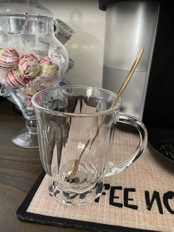 7. Claplante Glass Coffee Mugs Set of 8