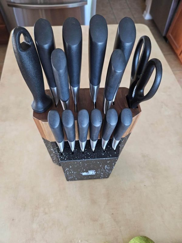 2. CHUSHIJI 16PCS Knife Set, Stainless Steel Knives for Kitchen