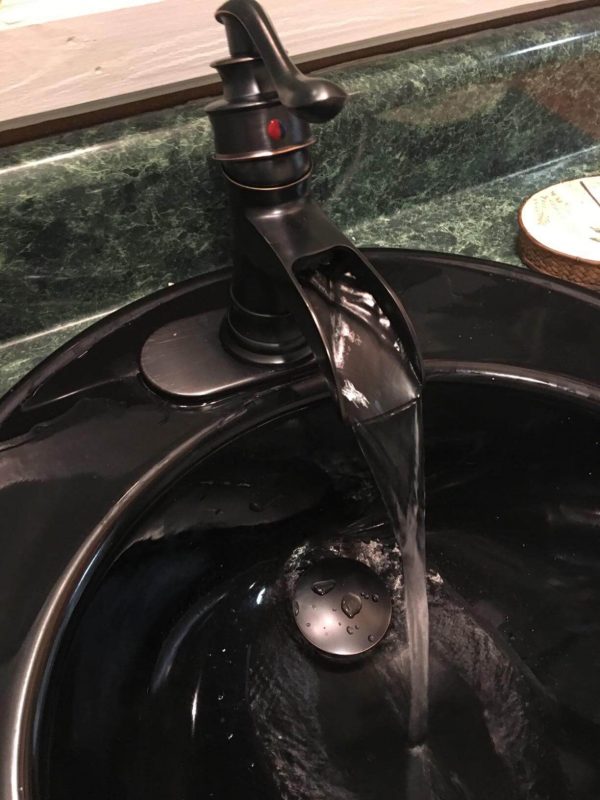 6. BWE Waterfall Bathroom Sink Faucet