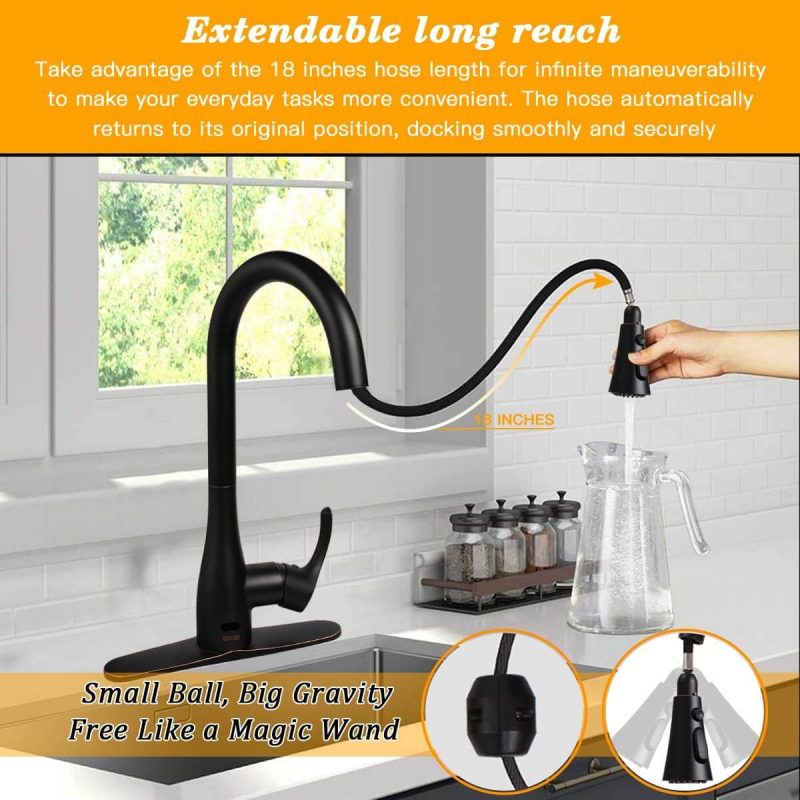 4. Touchless Automatic Kitchen Faucet Motion Sensor, Soosi Kitchen Faucet