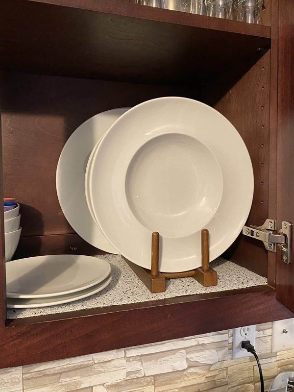 5. GOODSDECO Wooden Plate Rack