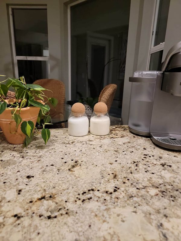 4. Glass Storage Container with Cork Ball