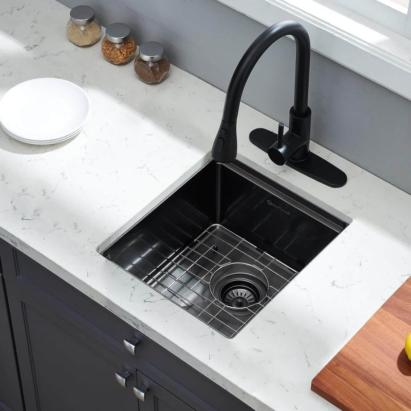 EcoChannels Undermount Kitchen Sink, 15 x 17 x 10 Inches