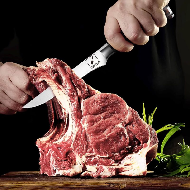 Imarku Boning Knife, Professional Grade Stainless Steel Fillet Boning Knife