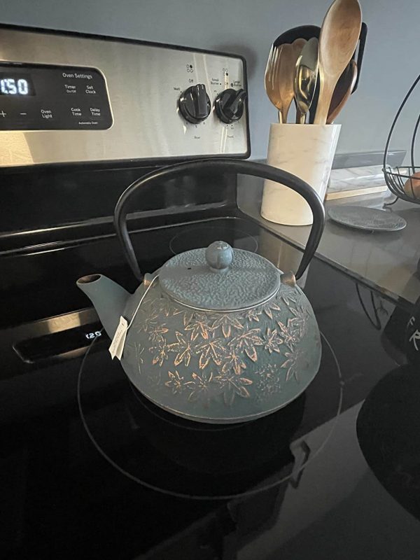 3. 40Oz Large Capacity Japanese Cast Iron Teapot with Trivet
