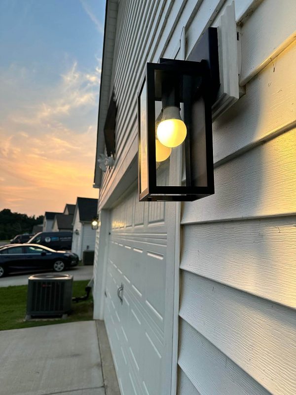 2. Modern Matte Black Wall Lamps for Front Entry Patio, 2 Pack
