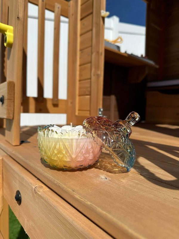 5. Danmu 1 Piece Colorful Glass Storage Jar