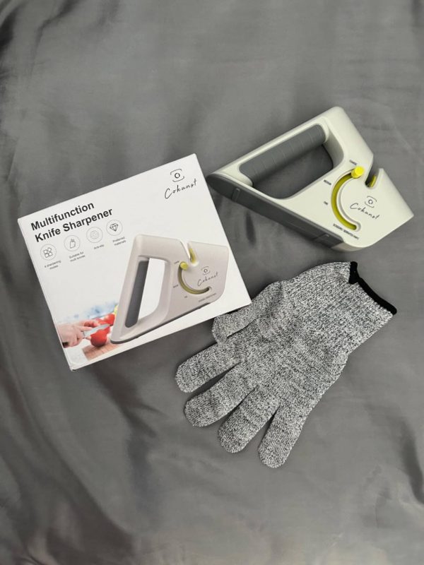 5. COKUNST 4 Stages Knife Sharpener Durable Adjustable Manual for Kitchen