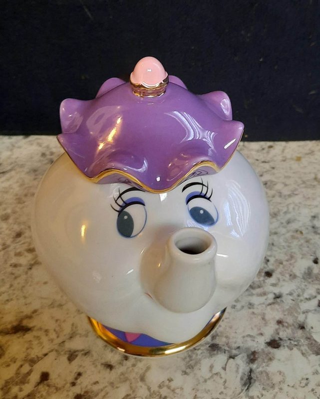 2. LEEYONK Mrs Potts Teapot Disney Beauty and Beast Teapot and Mug