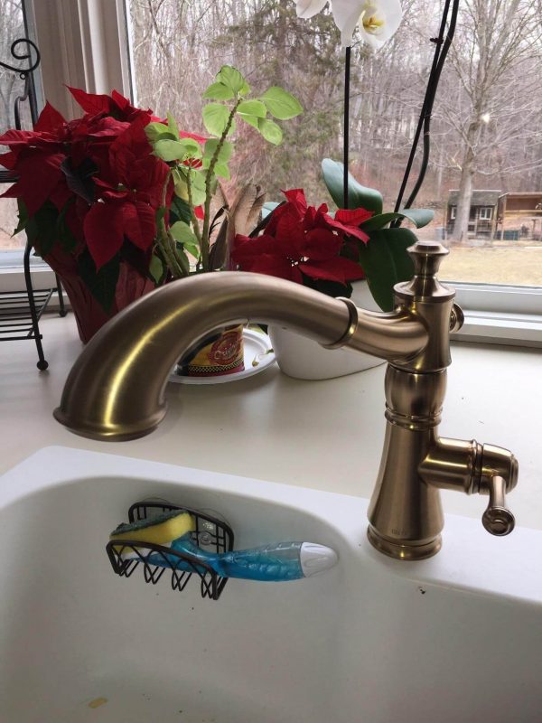 7. Delta Cassidy Faucet Single Handle Kitchen Sink Faucet