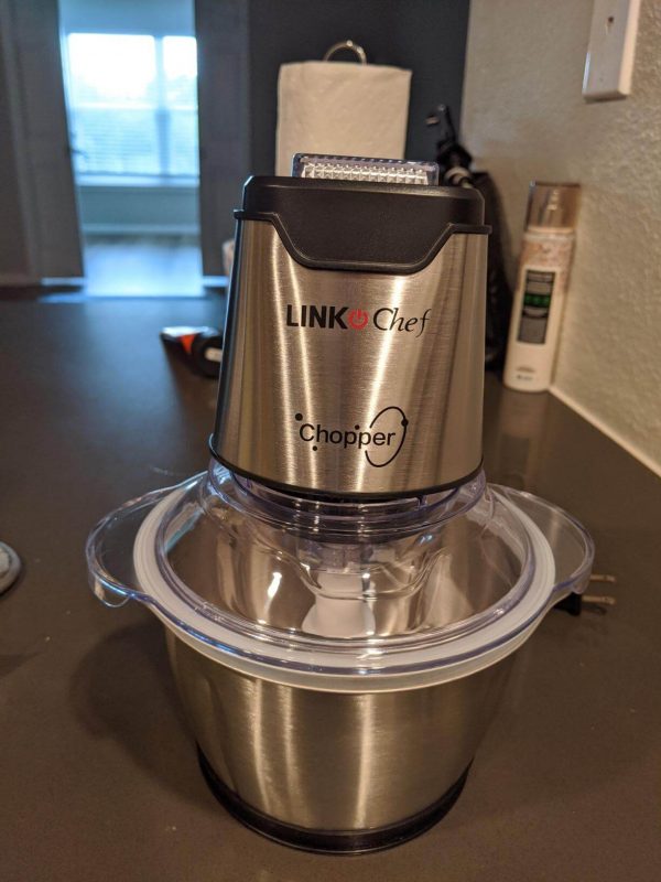 5. LINKChef Small Stainless Steel 250W Grinder for Kitchen, Vegetables, Onions, Garlic, Salad, Baby Food, Fruit, Nuts
