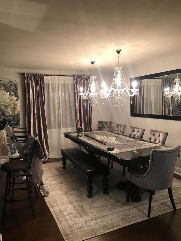 5. Small Size Hanging Lighting Fixture Flush Mount 120W Dining Room