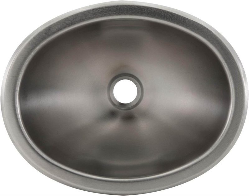 6. RecPro RV 10" x 13" Stainless Steel Oval Sink | Single RV Kitchen Sink