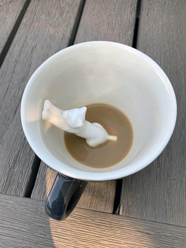 4. creature cup Cat Stretch Ceramic Cup