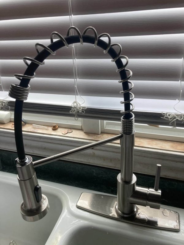 2. Kitchen Faucet, Brushed Nickel Sink Faucet with LUFEIDRA Sprayer