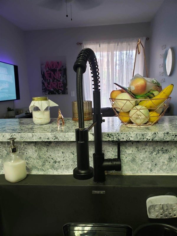 5. OWOFAN LED Light Kitchen Faucet, Kitchen Faucet with Pull Down