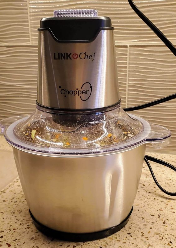 5. LINKChef Small Stainless Steel 250W Grinder for Kitchen, Vegetables, Onions, Garlic, Salad, Baby Food, Fruit, Nuts