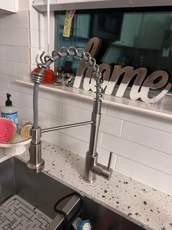 2. OWOFAN Kitchen Faucet with Pull Down Sprayer Brushed Nickel