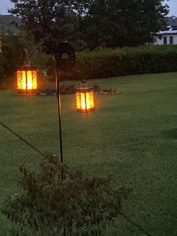 4. Decorative Hanging Lanterns LED Solar Powered Outdoor Lights Halloween Lights