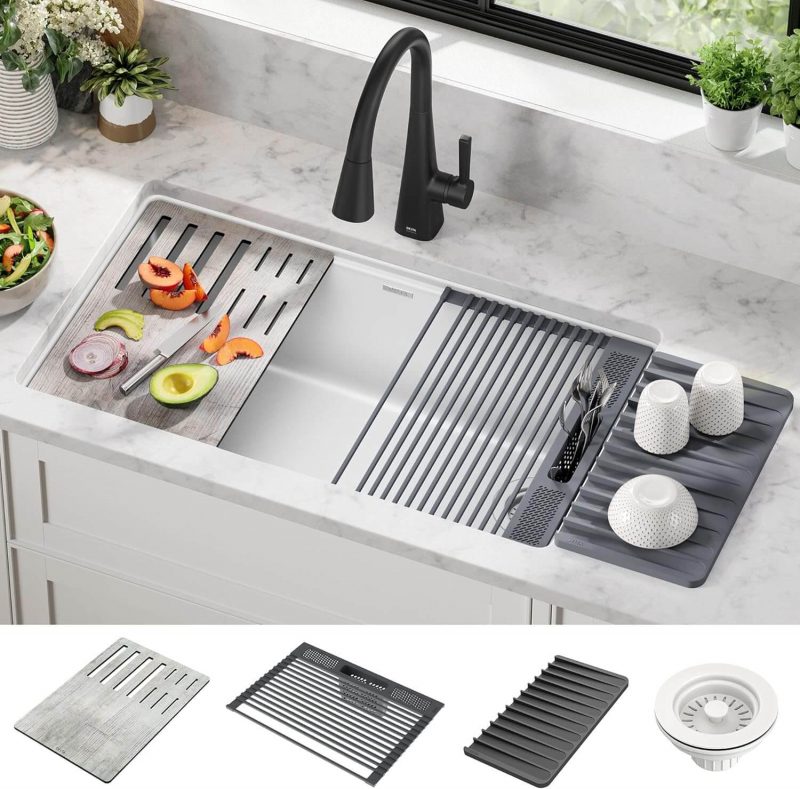 ✅ 7 Best White Kitchen Sinks Undermount Single and Double Bowl