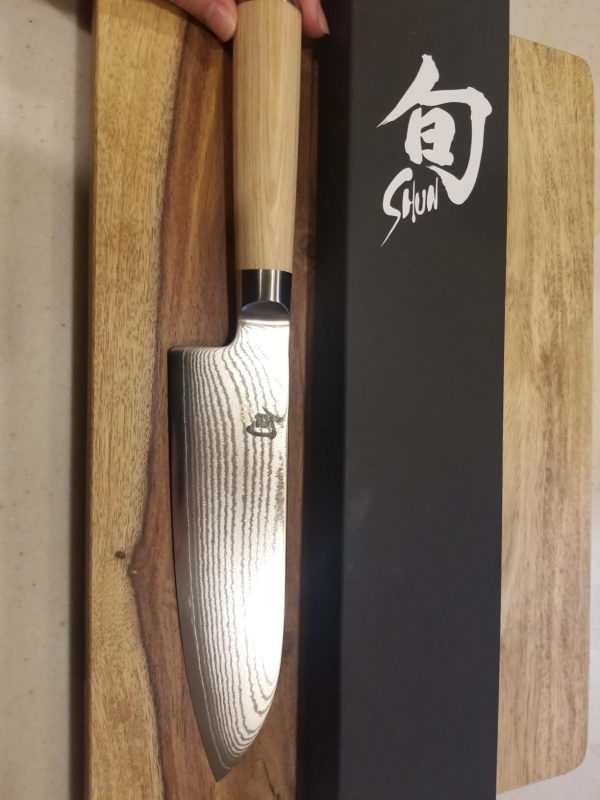HENCKELS 7 inch Classic Sharp Hollow Edge Santoku Knife
