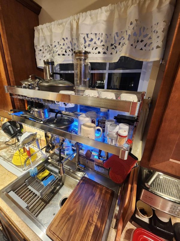 3. Dish Drying Rack Over the Sink, MAJALIS 3 Tier Full 304 Stainless Steel