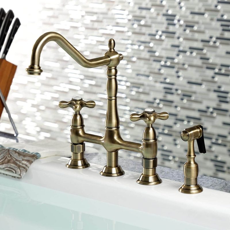 ✅ 7 Antique Brass Kitchen Faucet