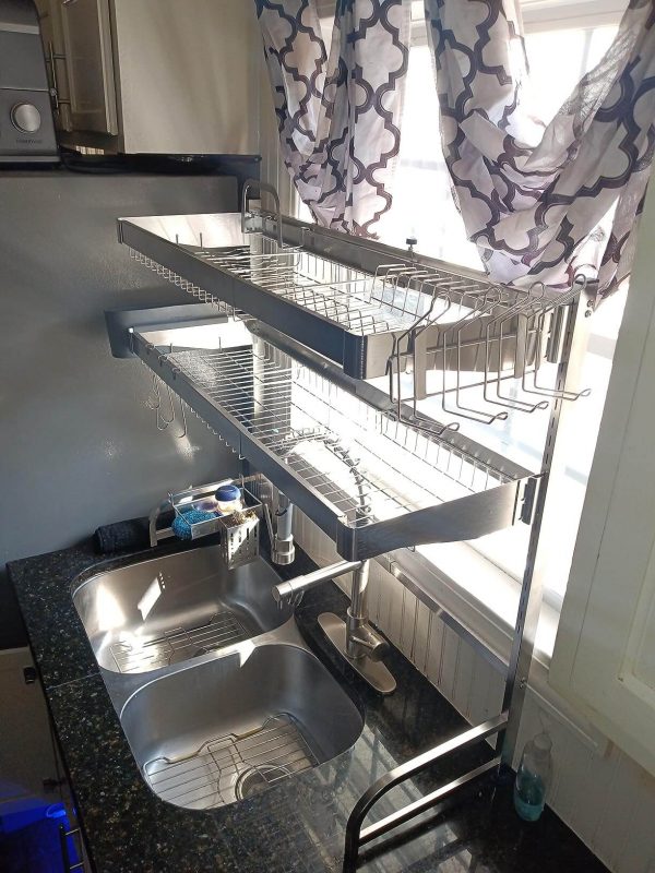 3. Dish Drying Rack Over the Sink, MAJALIS 3 Tier Full 304 Stainless Steel