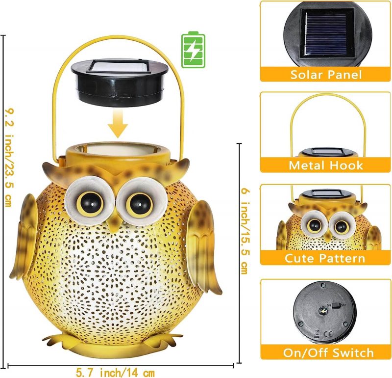 5. 2 Garden Lights Waterproof Metal Decorative Solar Lantern Lights