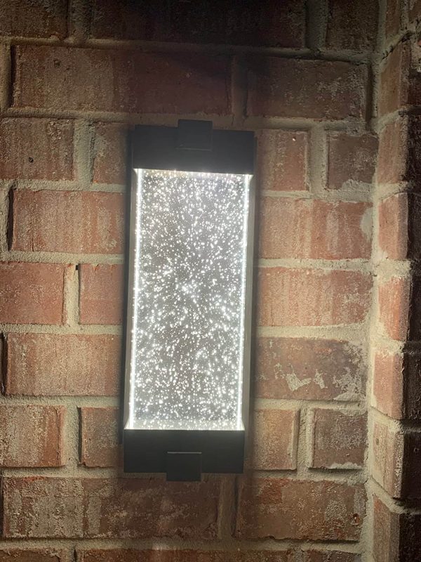4. Elimegan Black Wall Sconce with K9 Crystal Bubble and Sensor