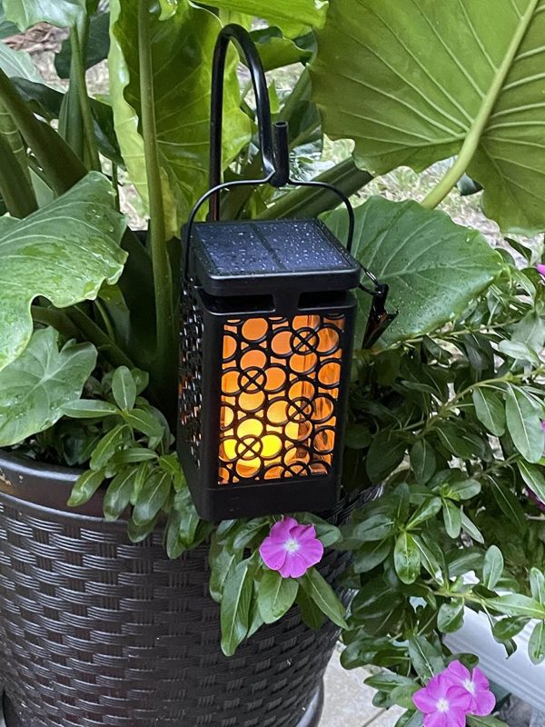 4. Decorative Hanging Lanterns LED Solar Powered Outdoor Lights Halloween Lights