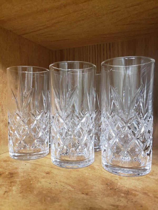 3. Textured Designer Glassware for Drinking Water