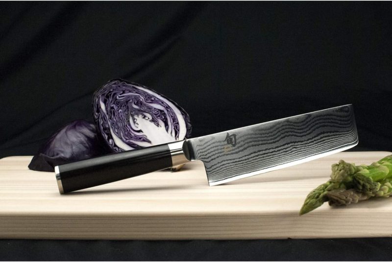 Shun Cutlery Classic Nakiri Knife 6.5", Ideal Cutting Knife for Vegetables and Multi-Purpose Chef's Knife