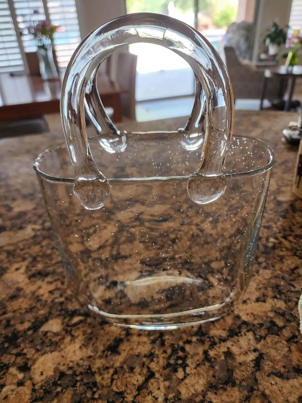 5. Clear Purse Vase with Handle and Bubble