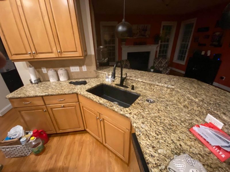 KRAUS Forteza™ 32” Undermount Single Bowl Granite Kitchen Sink in Black, KGU-55BLACK