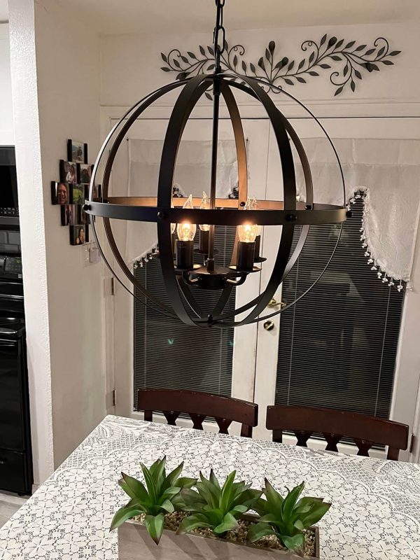 4. Metal Swag Pendant Lights for Kitchen, Dining Room