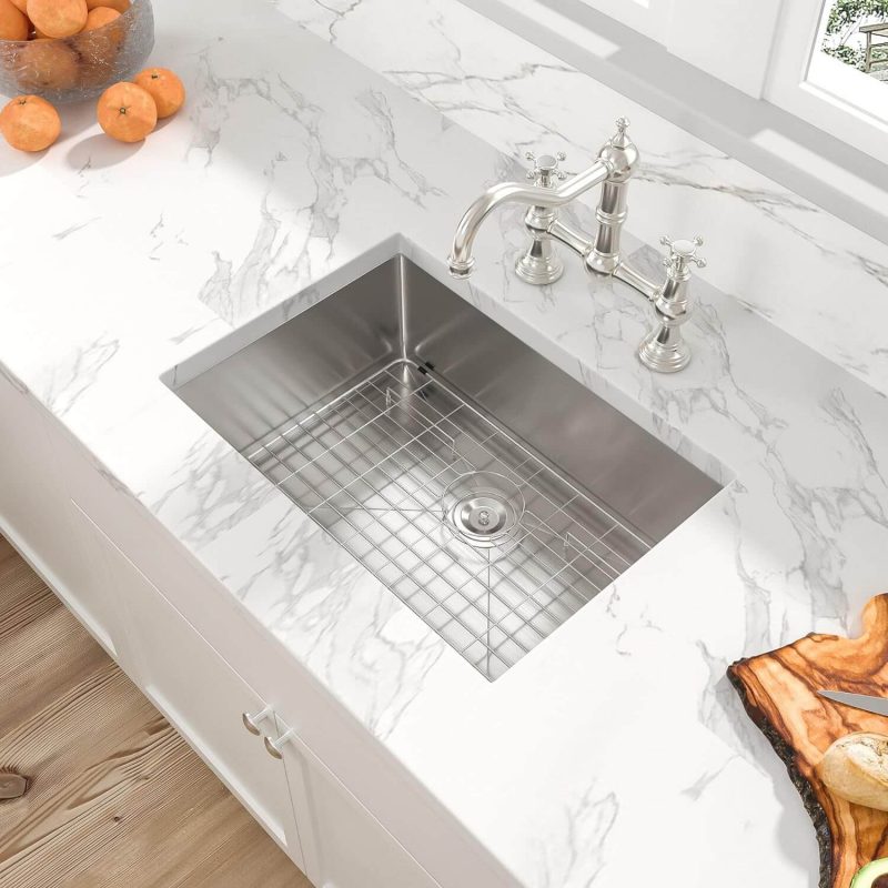 26 Stainless Steel Kitchen Sink - Sarlai 26X18 Inch Undermount Sink
