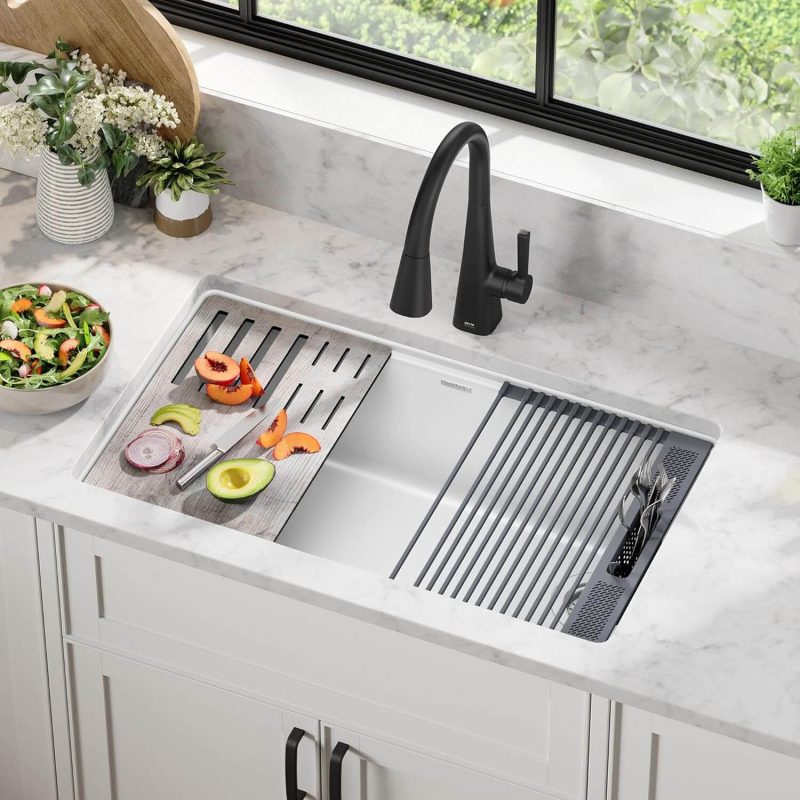 ✅ 7 Best White Kitchen Sinks Undermount Single and Double Bowl