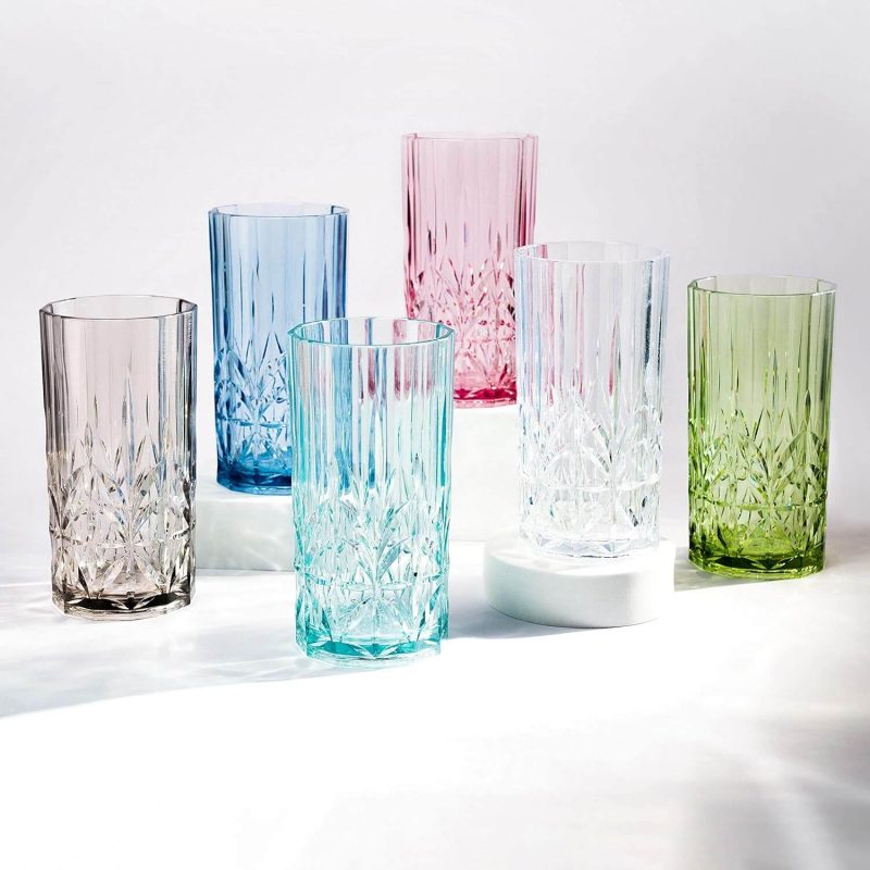 1. BELLAFORTE Tritan Tall Shatterproof Tumblers, Set of 4, 18oz