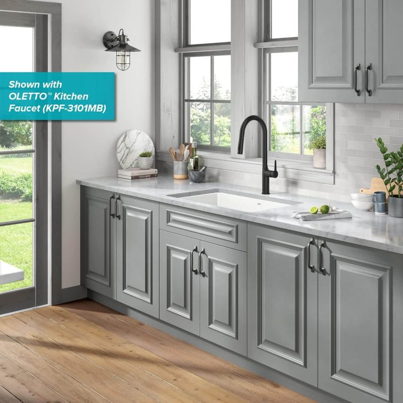 1. Undermount Single Bowl Kitchen Sink in White