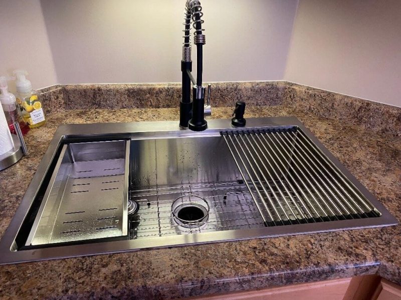 APPASO Undermount 30 Inch Single Bowl Kitchen Sink, Commercial Handmade Kitchen Sink in 10 Inch Stainless Steel 16 Inch HS3018