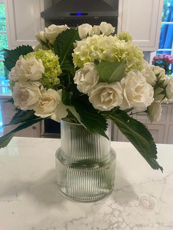 1. Flower Vases, Striped Glass Vases 