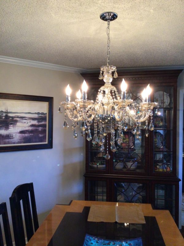 2. HungGwun Cognac 18 Lights K9 Modern Crystal Chandelier Luxury Candle Lamp
