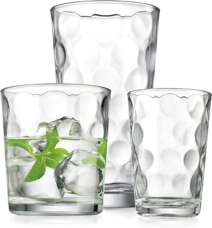 5. Home Essentials & Beyond Glassware 18 Piece Mixed Drinkware Set